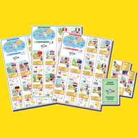 Three Geography Posters plus FREE Domino Game Bundle