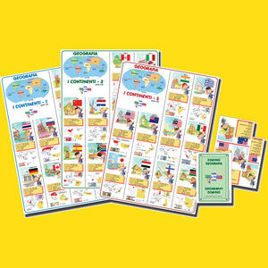 Three Geography Posters plus FREE Domino Game Bundle