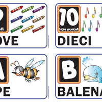 Letters & Numbers Flashcards x 36 - Full Set