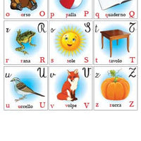 Italian Cursive Alphabet Poster