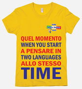 Two Languages T-Shirt Poster